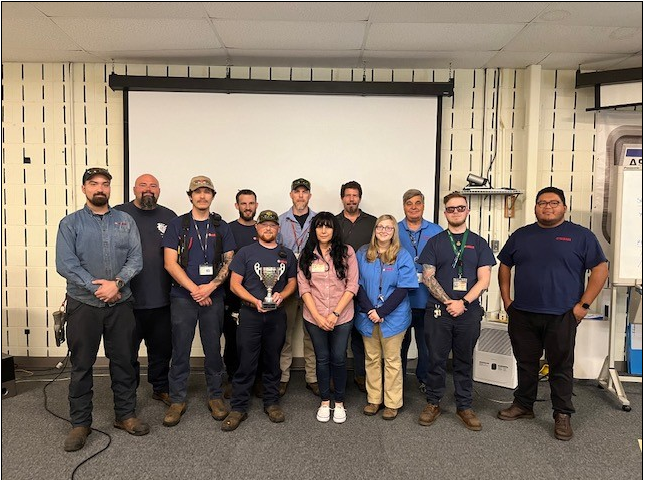 Pictured are members of the winning team for Yamaha’s most recent Small Group Competition. Their winning project keeps the entire golf car assembly line running at optimal speed.